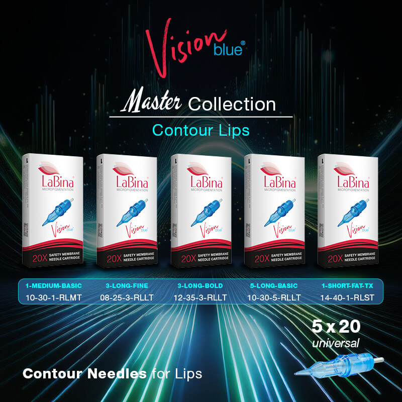 Contour Needles for Lips – Vision blue Master-Collection