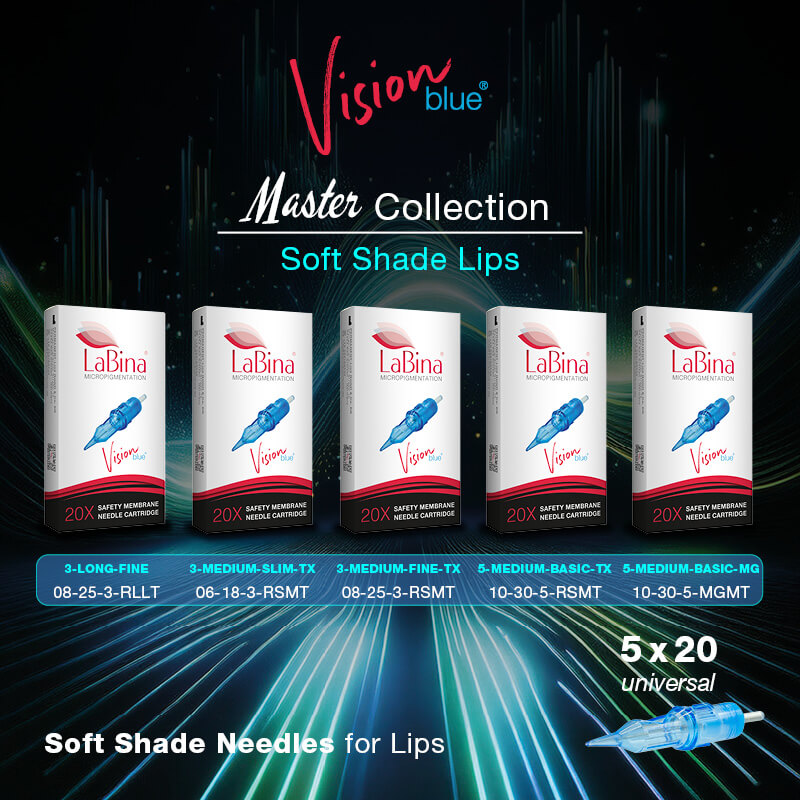 Soft Shade Needles for Lips – Vision blue Master-Collection