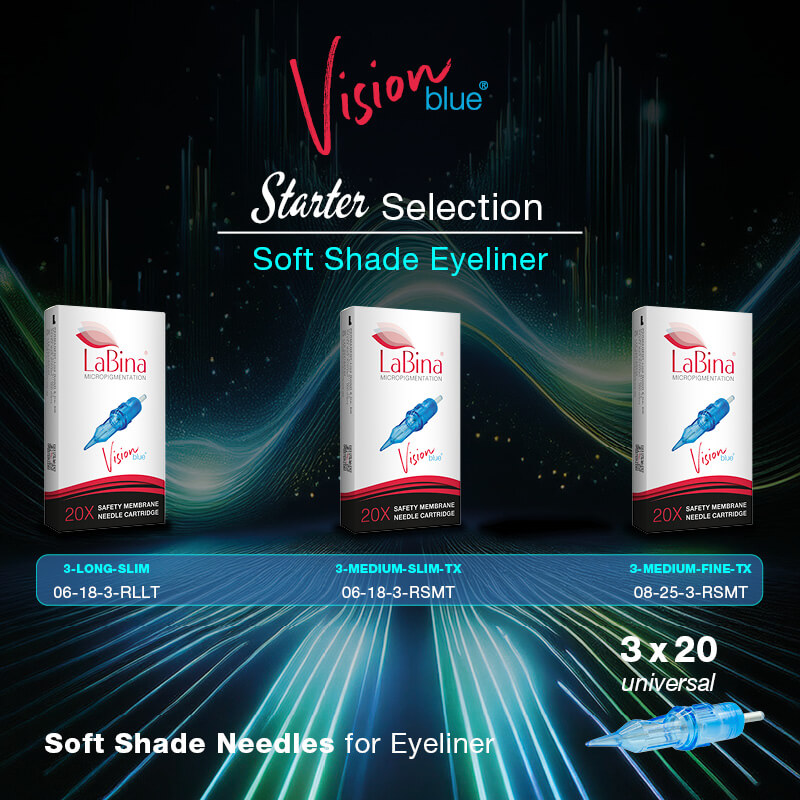 Soft Shade Needles for Eyeliner – Vision blue Starter-Selection