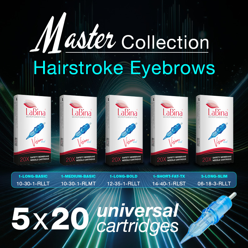 Hairstroke Needles for Eyebrows – Vision blue Master-Collection