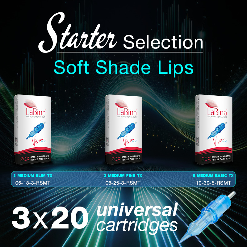 Soft Shade Needles for Lips – Vision blue Starter-Selection